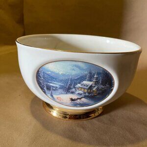 Thomas Kinkade - Sunday Evening Sleigh Ride Gift Bowl